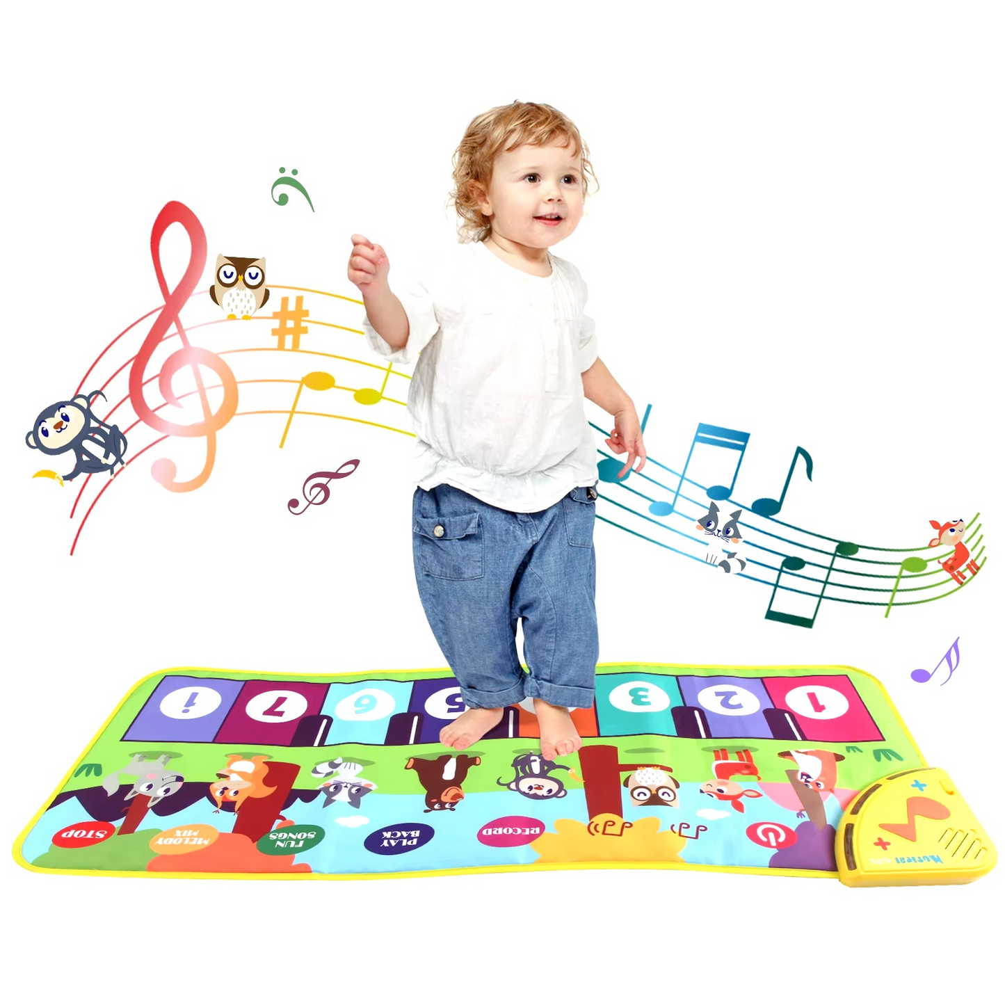 80*30cm Kid Multifunctional Music Piano Mat Toddler Floor Baby keyboard Dance Mat 8 Animal Sounds Educational Toys For Kid Gifts